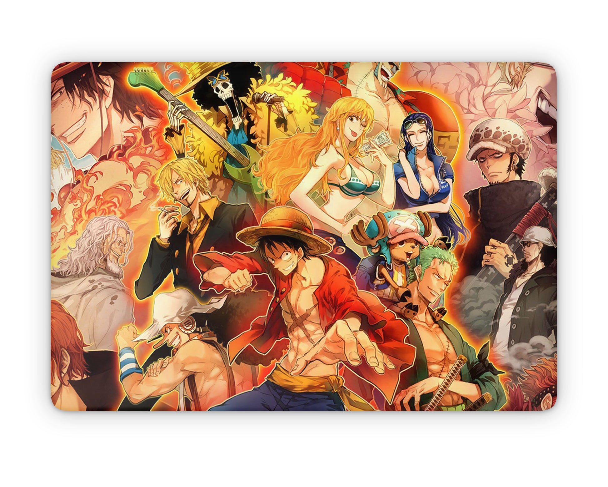 Anime Town Creations MacBook One Piece Gang Vintage Red Pro 16" (A2141) Skins - Anime One Piece Skin