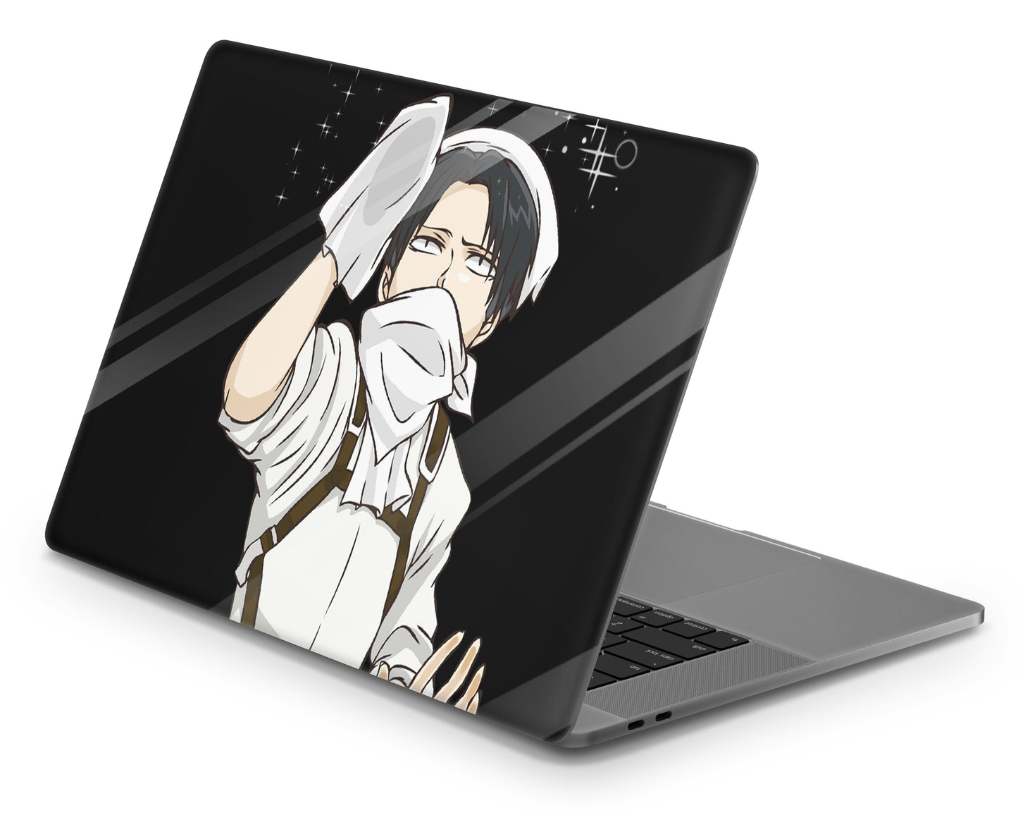 Anime Town Creations MacBook Levi Cleaning Black Pro 15" (A1707/1990) Skins - Anime Attack on Titan Skin