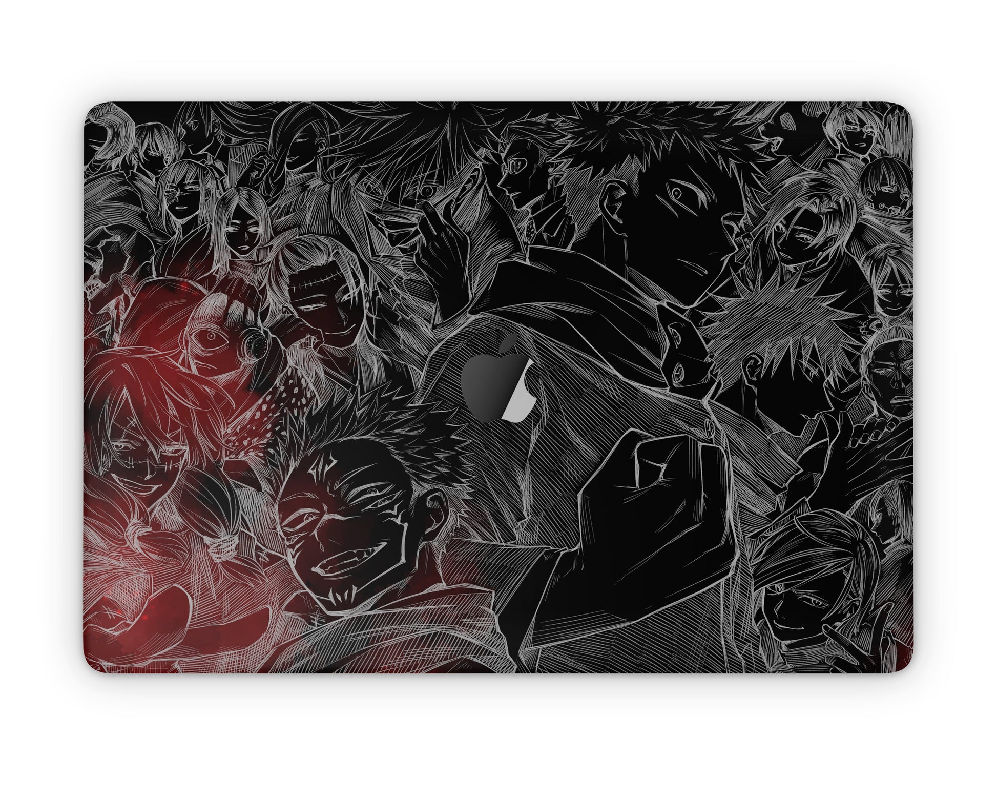 Anime Town Creations MacBook Jujutsu Kaisen Black & White Pro 16" (A2485) Skins - Anime Jujutsu Kaisen MacBook Skin