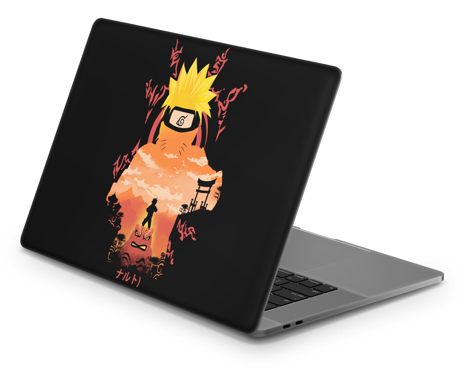 Anime Town Creations MacBook Uzumaki Minimalist Black Pro 16" (A2485) Skins - Anime Ninja MacBook Skin