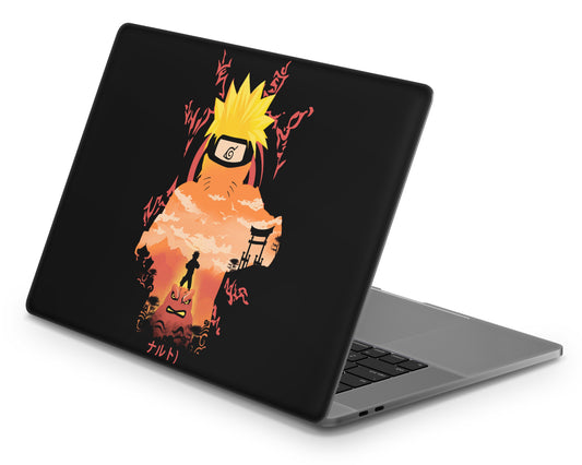 Anime Town Creations MacBook Uzumaki Minimalist Black Pro 16" (A2485) Skins - Anime Ninja MacBook Skin