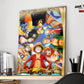 Anime Town Creations Metal Poster One Piece Crew Members 16" x 24" Home Goods - Anime One Piece Metal Poster