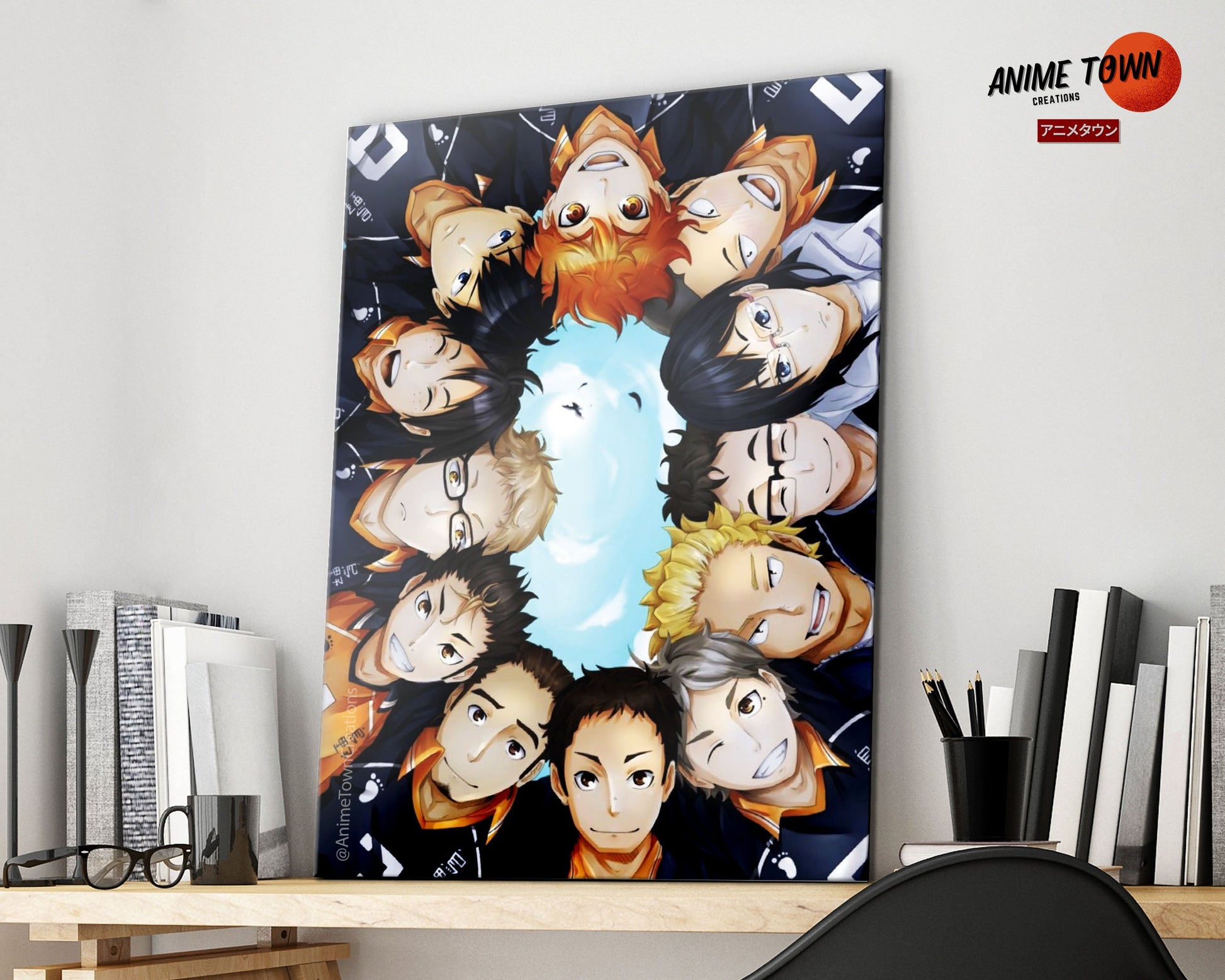 Anime Town Creations Metal Poster Haikyuu Club Squad 16" x 24" Home Goods - Anime Haikyuu Metal Poster