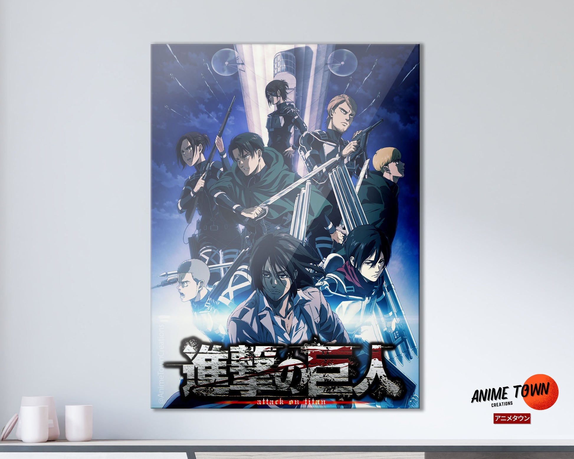 Anime Town Creations Metal Poster Attack on Titan The Final Season 11" x 17" Home Goods - Anime Attack on Titan Metal Poster
