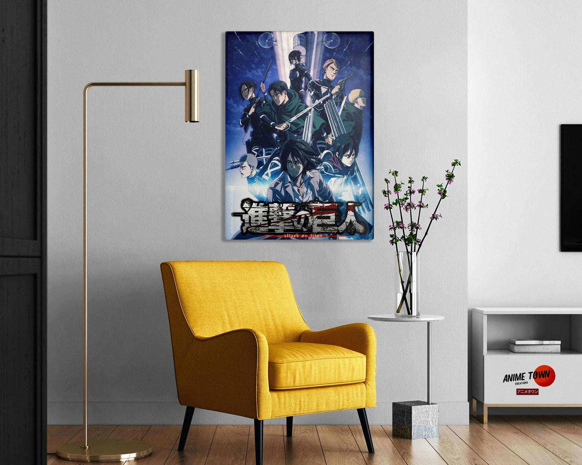 Anime Town Creations Metal Poster Attack on Titan The Final Season 24" x 36" Home Goods - Anime Attack on Titan Metal Poster