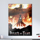 Anime Town Creations Metal Poster Attack on Titan Wall 11" x 17" Home Goods - Anime Attack on Titan Metal Poster