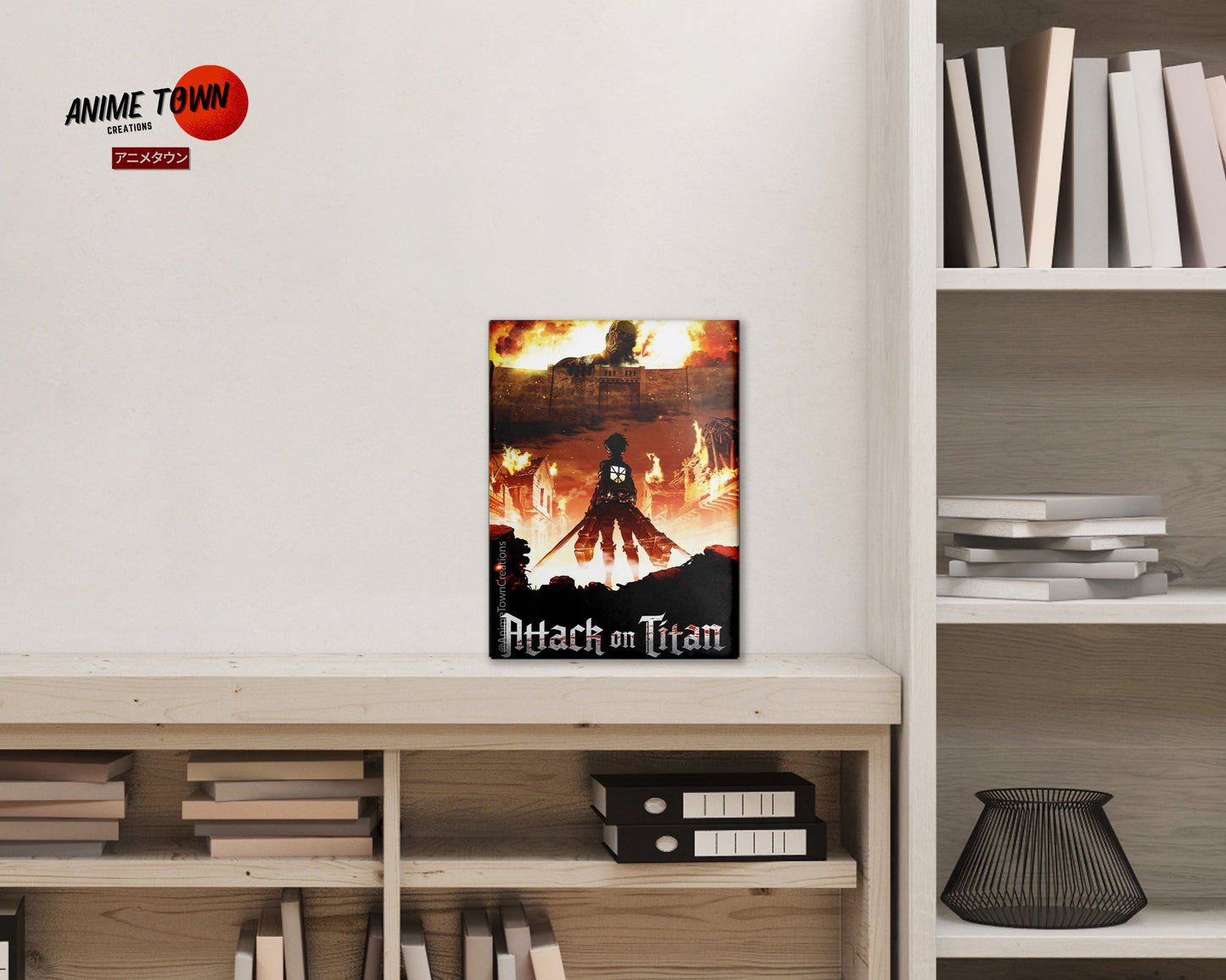 Anime Town Creations Metal Poster Attack on Titan Wall 5" x 7" Home Goods - Anime Attack on Titan Metal Poster