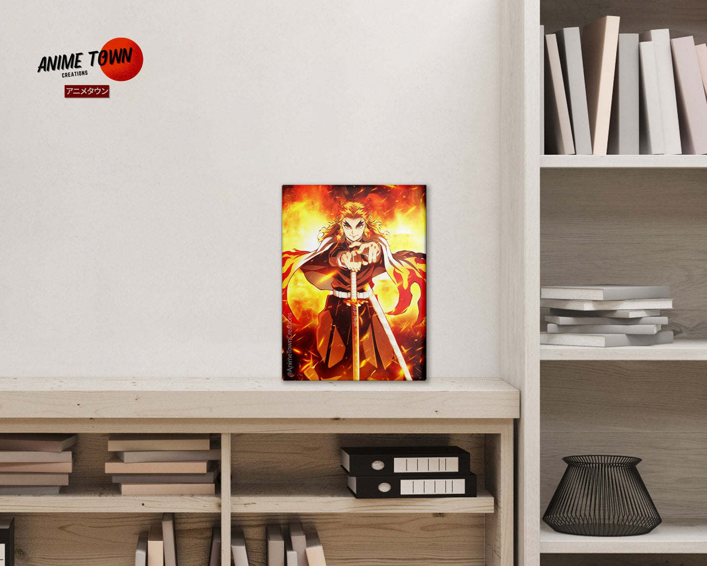 Anime Town Creations Metal Poster Demon Slayer Rengoku Flame Breathing 5" x 7" Home Goods - Anime Demon Slayer Metal Poster