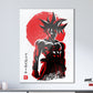Anime Town Creations Metal Poster Dragon Ball Goku Minimalist Red 11" x 17" Home Goods - Anime Dragon Ball Metal Poster