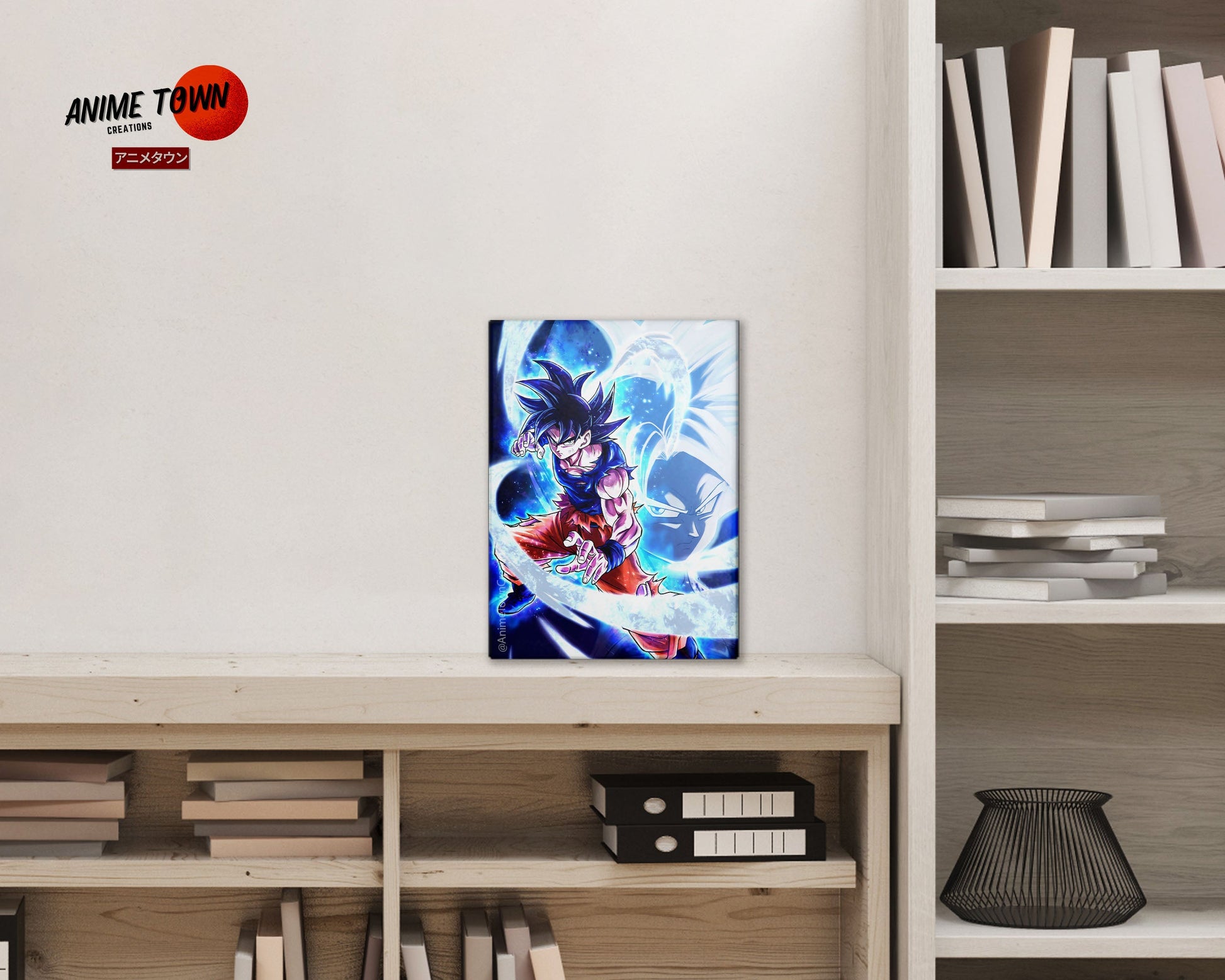Anime Town Creations Metal Poster Dragon Ball Super Saiyan Ultra Instinct 5" x 7" Home Goods - Anime Dragon Ball Metal Poster