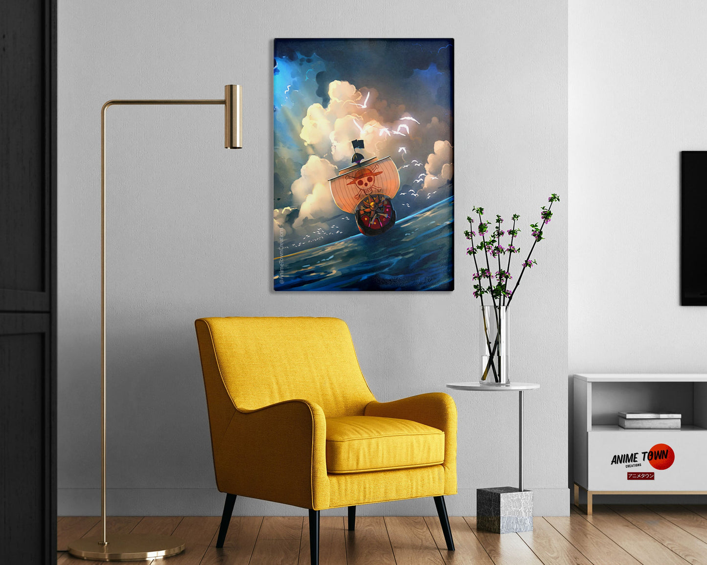 Anime Town Creations Metal Poster One Piece Thousand Sunny 24" x 36" Home Goods - Anime One Piece Metal Poster