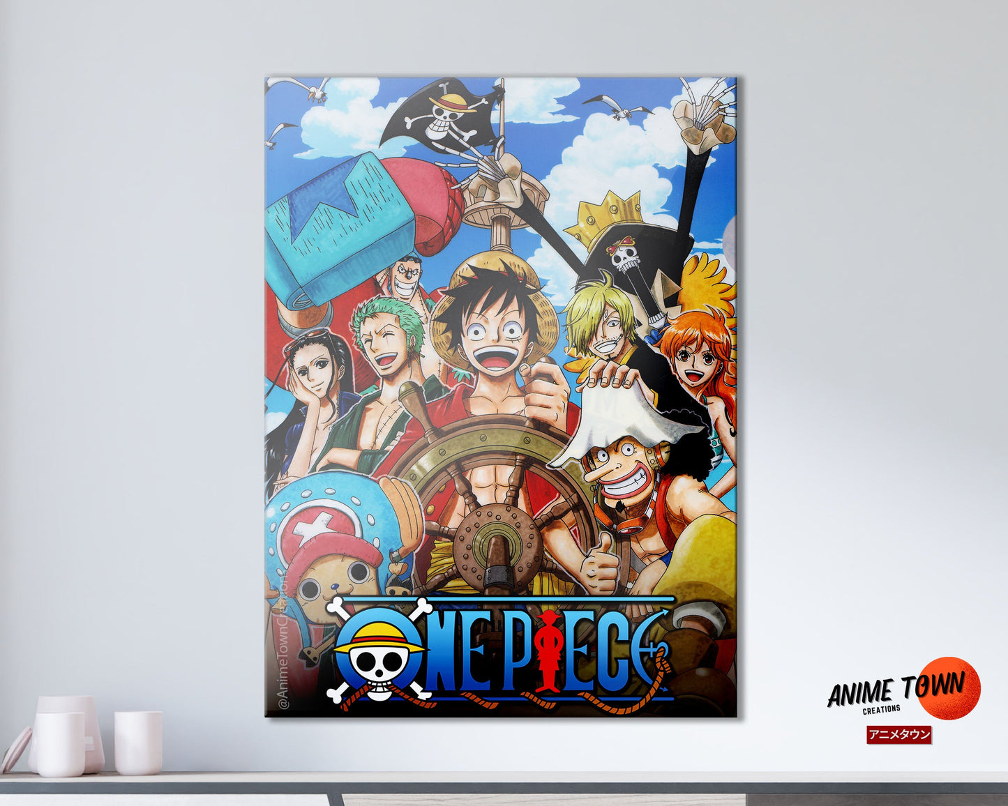Anime Town Creations Metal Poster One Piece Squad 11" x 17" Home Goods - Anime One piece Metal Poster