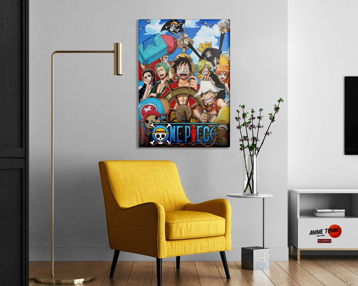 Anime Town Creations Metal Poster One Piece Squad 24" x 36" Home Goods - Anime One piece Metal Poster