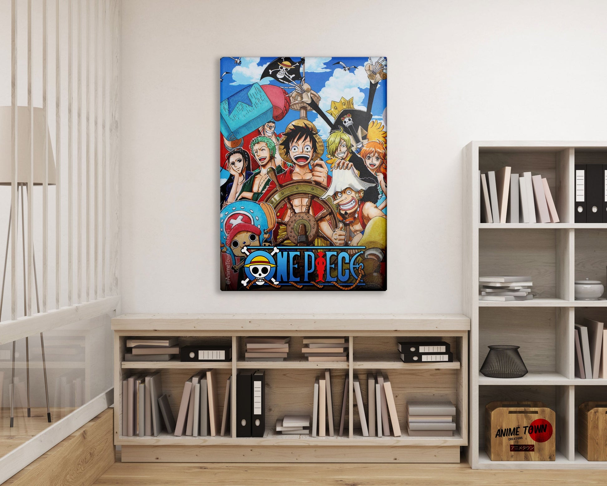Anime Town Creations Metal Poster One Piece Squad 16" x 24" Home Goods - Anime One piece Metal Poster