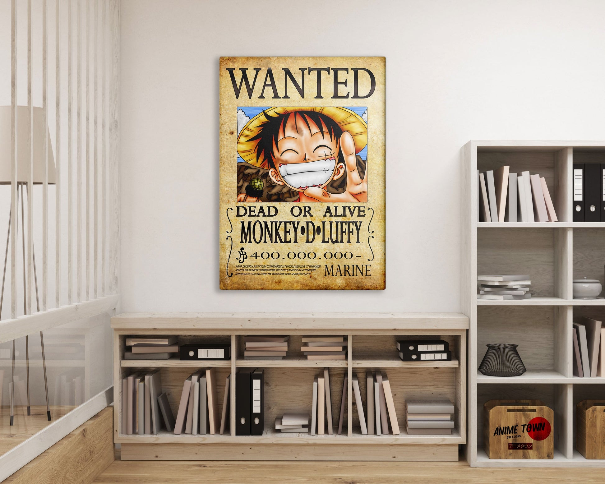 One Piece Wooden Wanted Poster 