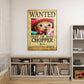 Anime Town Creations Metal Poster One Piece Chopper Wanted Poster 16" x 24" Home Goods - Anime One Piece Metal Poster