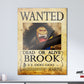 Anime Town Creations Metal Poster One Piece Brook Wanted Poster 11" x 17" Home Goods - Anime One Piece Metal Poster