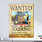 Anime Town Creations Metal Poster One Piece Sogeking Wanted Poster 11" x 17" Home Goods - Anime One Piece Metal Poster