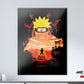 Anime Town Creations Metal Poster Naruto Black 11" x 17" Home Goods - Anime Naruto Metal Poster