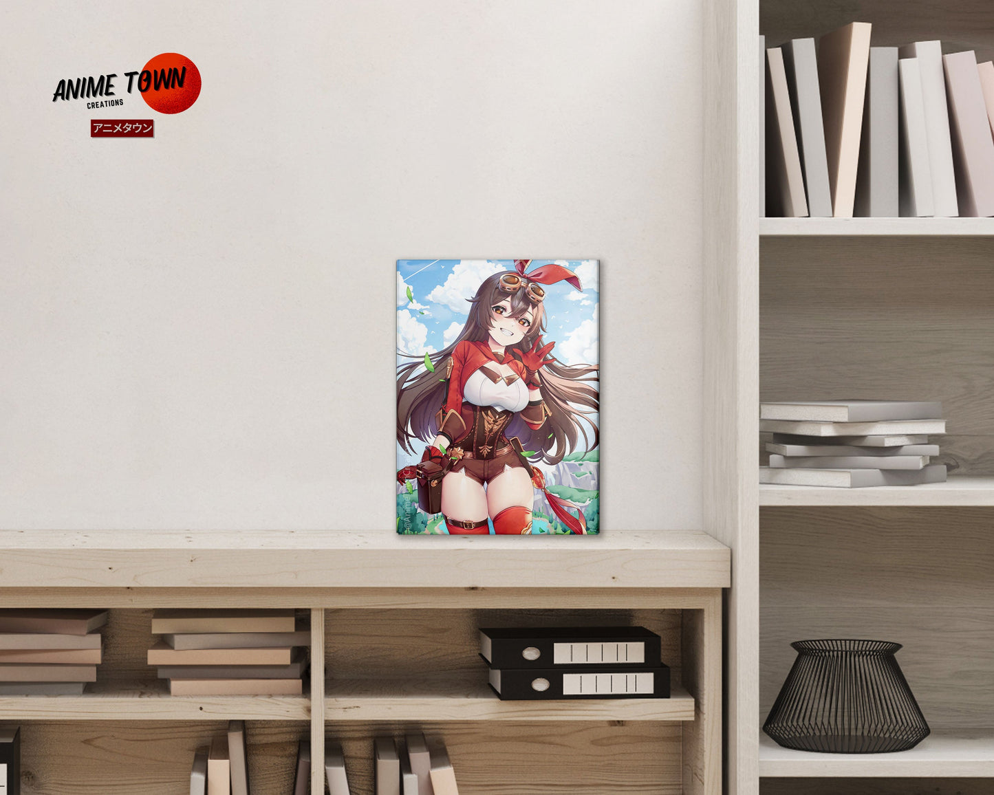 Anime Town Creations Metal Poster Genshin Impact Amber 5" x 7" Home Goods - Anime Genshin Impact Metal Poster