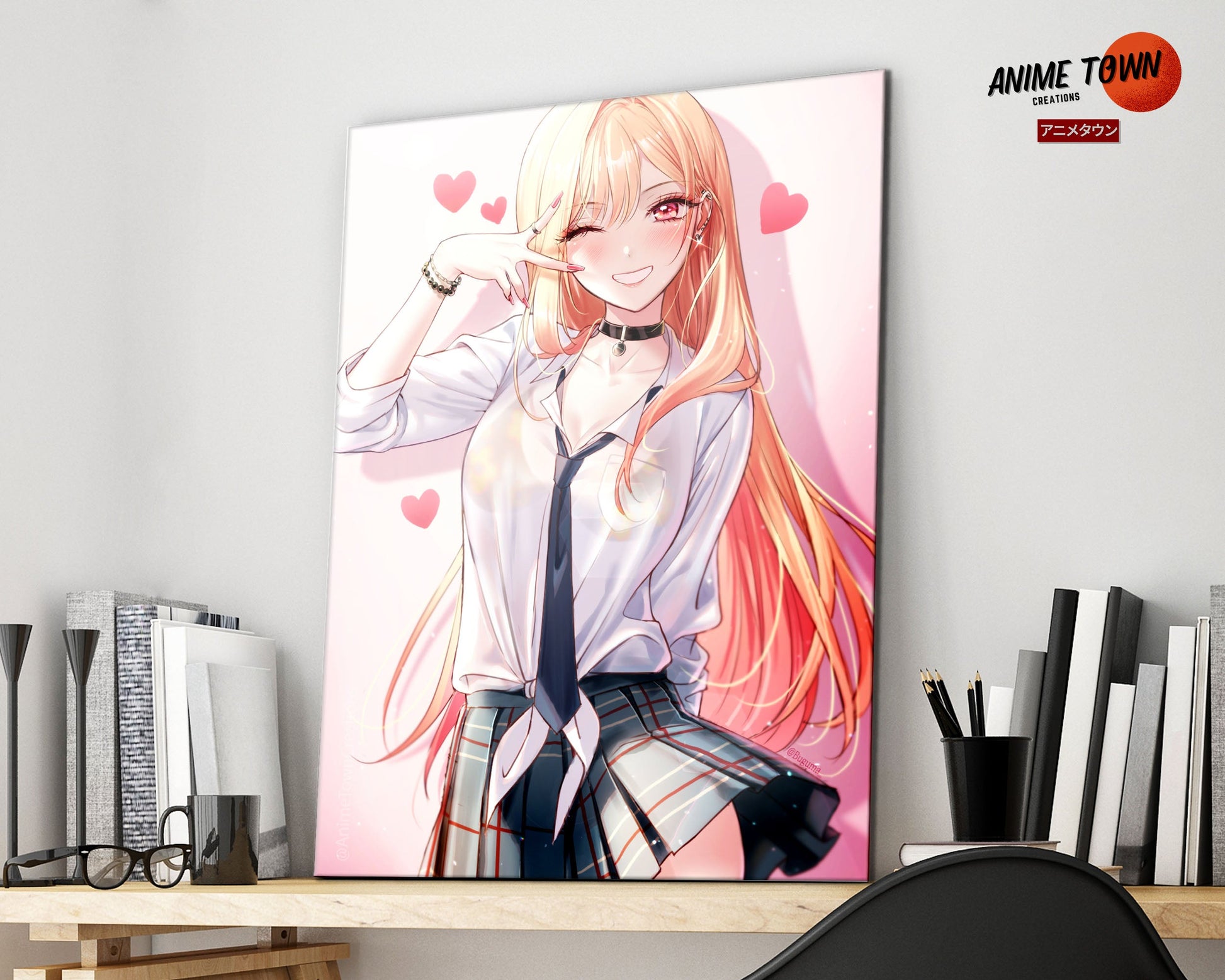 Anime Town Creations Metal Poster My Dress up Darling Marin School Girl 16" x 24" Home Goods - Anime My Dress Up Darling Metal Poster
