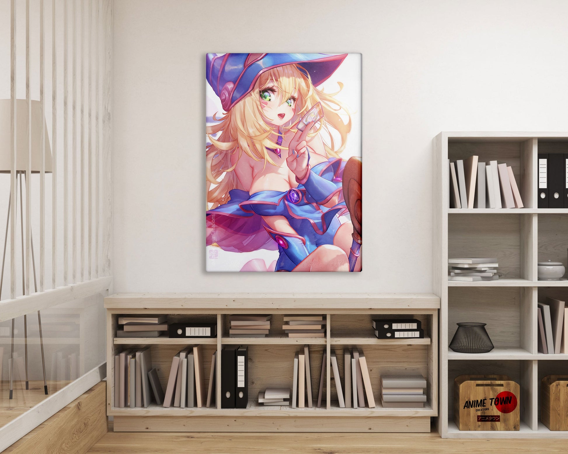 Anime Town Creations Metal Poster Yugioh Dark Magician Girl 16" x 24" Home Goods - Anime Yu-Gi-Oh Metal Poster