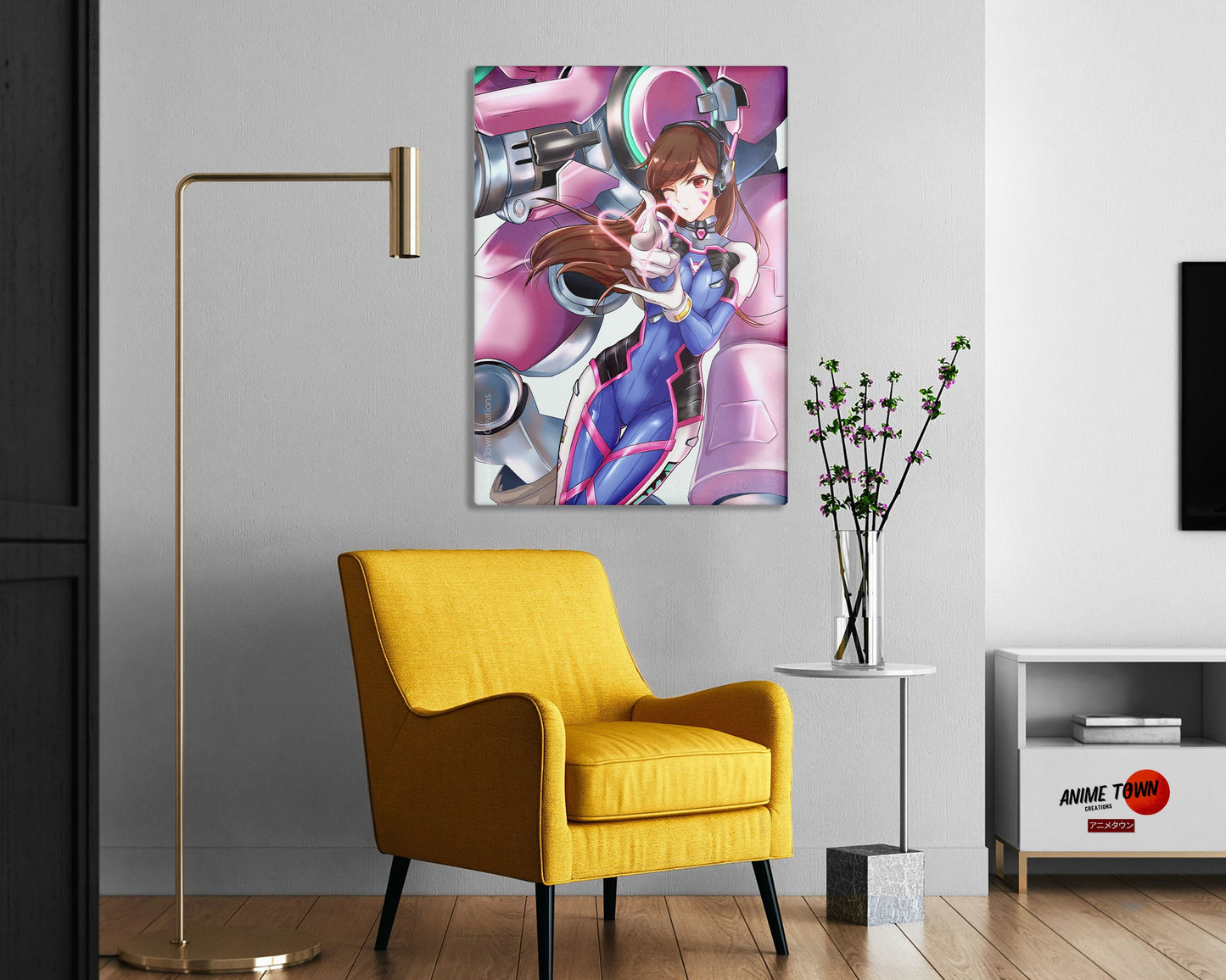 Anime Town Creations Metal Poster Overwatch D.Va 24" x 36" Home Goods - Anime Overwatch Metal Poster