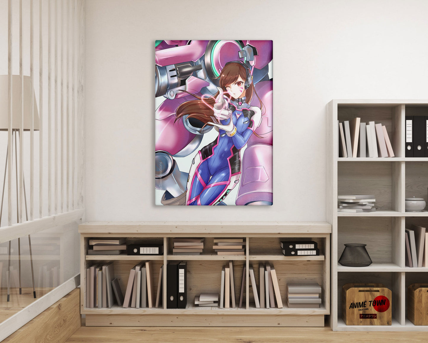 Anime Town Creations Metal Poster Overwatch D.Va 16" x 24" Home Goods - Anime Overwatch Metal Poster