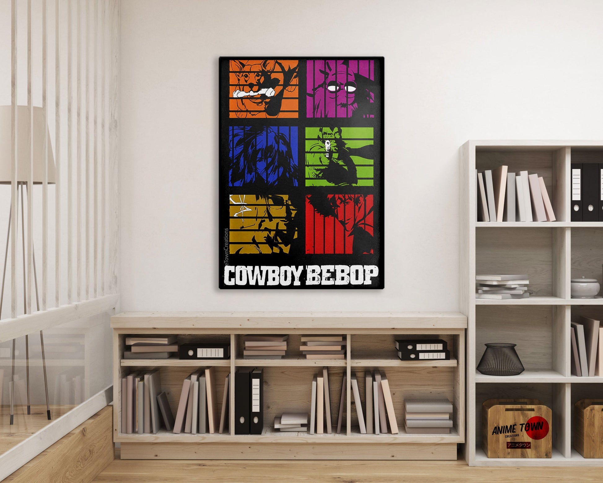 Anime Town Creations Metal Poster Cowboy Bebop Minimalist 11" x 17" Home Goods - Anime Cowboy Bepop Metal Poster