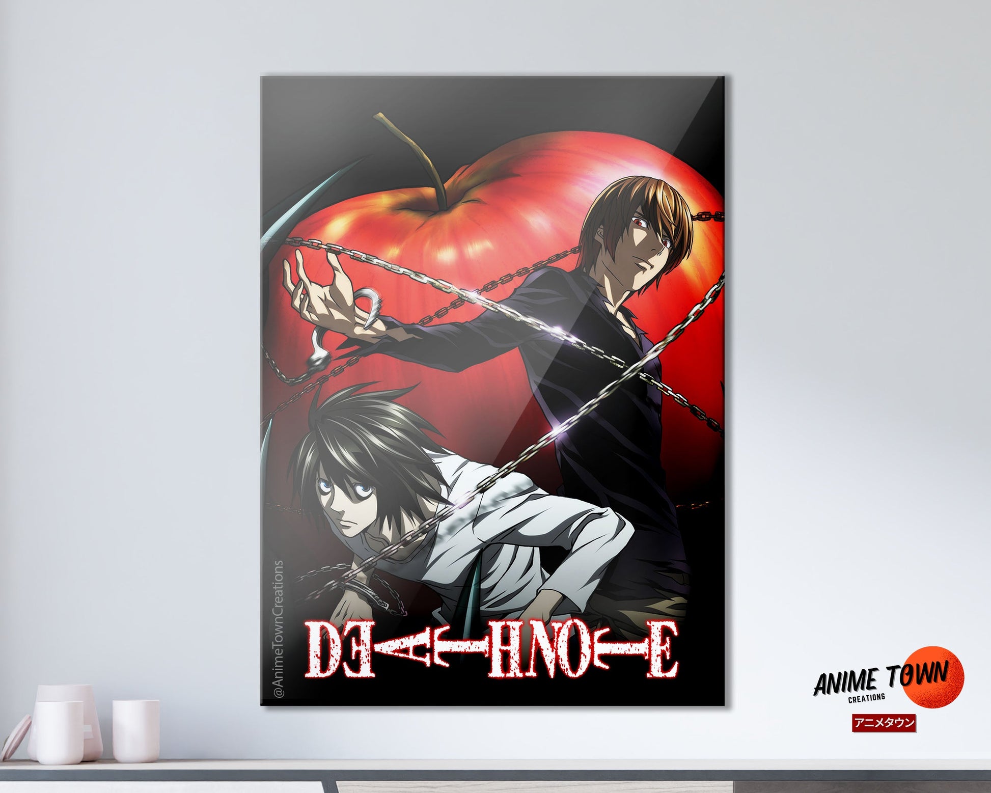 Anime Town Creations Metal Poster Death Note 5" x 7" Home Goods - Anime Death Note Metal Poster
