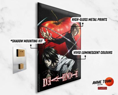 Anime Town Creations Metal Poster Death Note 5" x 7" Home Goods - Anime Death Note Metal Poster
