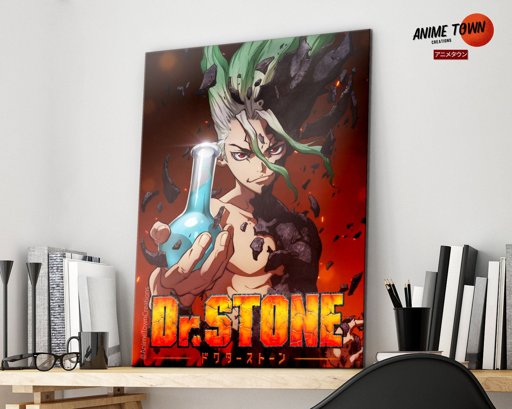 Anime Town Creations Metal Poster Dr Stone 11" x 17" Home Goods - Anime Dr Stone Metal Poster