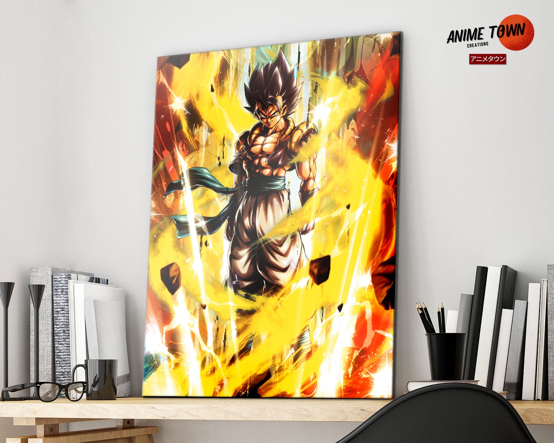 Anime Town Creations Metal Poster Dragon Ball Gogeta 11" x 17" Home Goods - Anime Dragon Ball Metal Poster