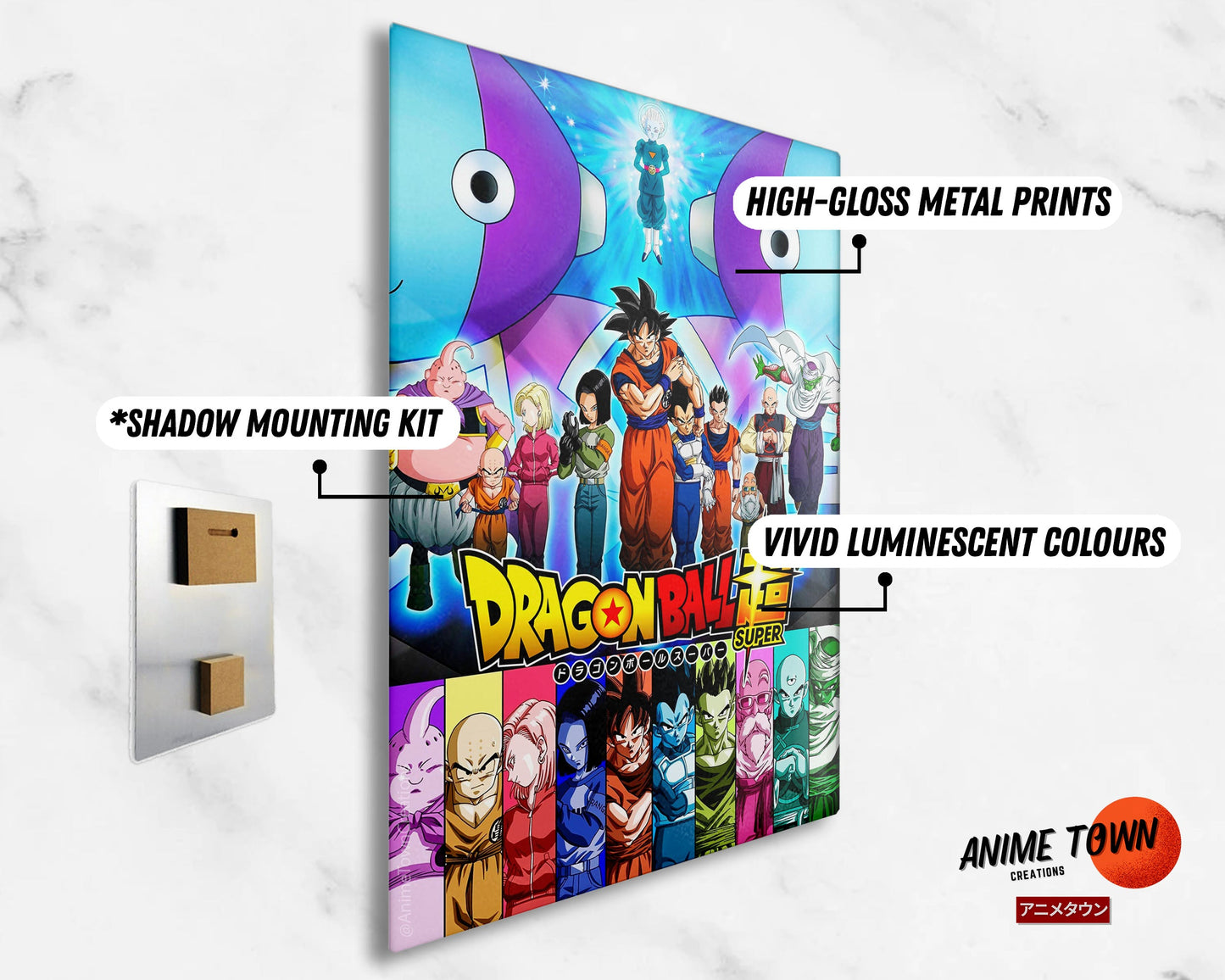 Anime Town Creations Metal Poster Dragon Ball Super (2015) 5" x 7" Home Goods - Anime Dragon Ball Metal Poster