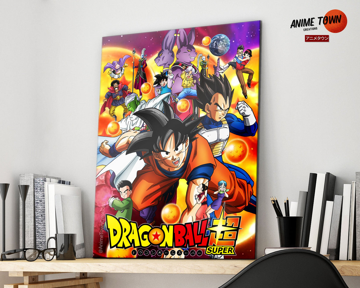 Anime Town Creations Metal Poster Dragon Ball Super 11" x 17" Home Goods - Anime Dragon Ball Metal Poster