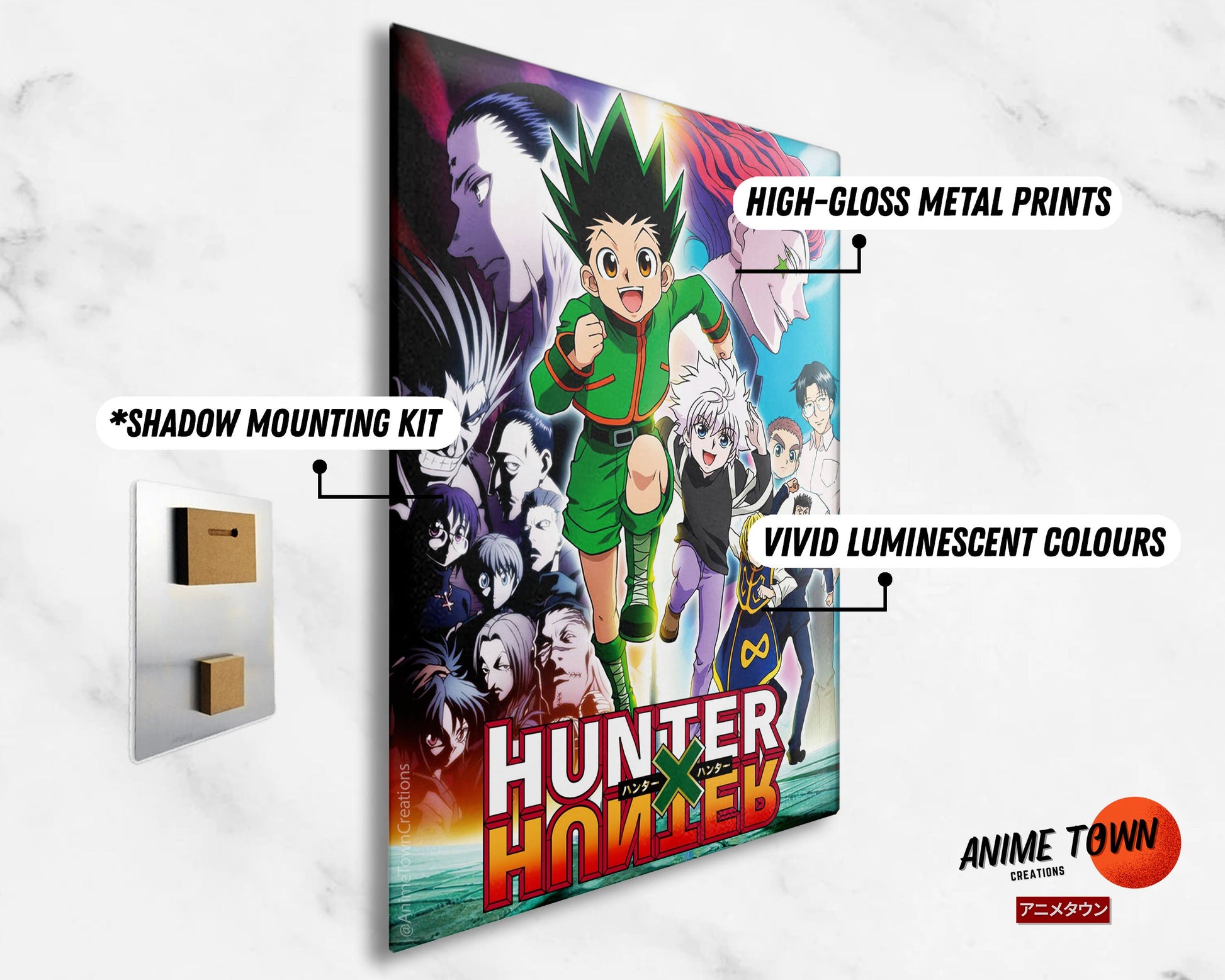 Anime Town Creations Metal Poster Hunter x Hunter Cover 5" x 7" Home Goods - Anime Hunter x Hunter Metal Poster