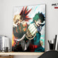 Anime Town Creations Metal Poster My Hero Academic Bakugo vs Midoriya 11" x 17" Home Goods - Anime My Hero Academia Metal Poster