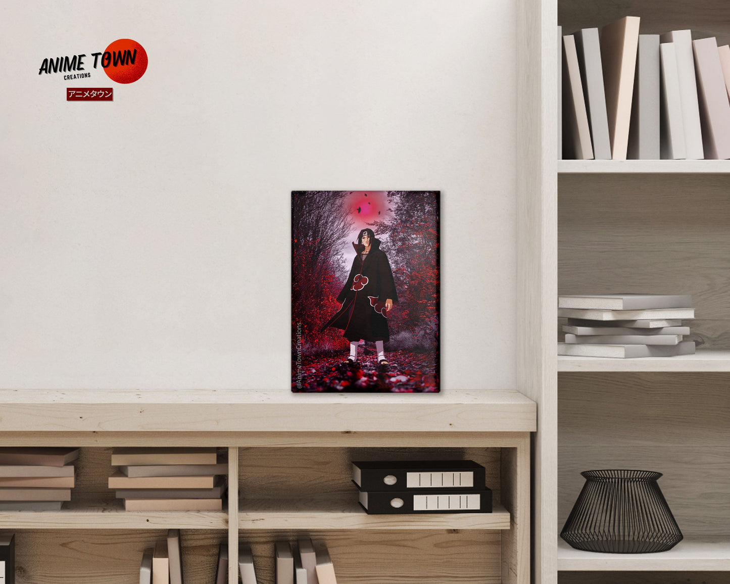 Anime Town Creations Metal Poster Naruto Uchiha Itachi Genjutsu 24" x 36" Home Goods - Anime Naruto Metal Poster