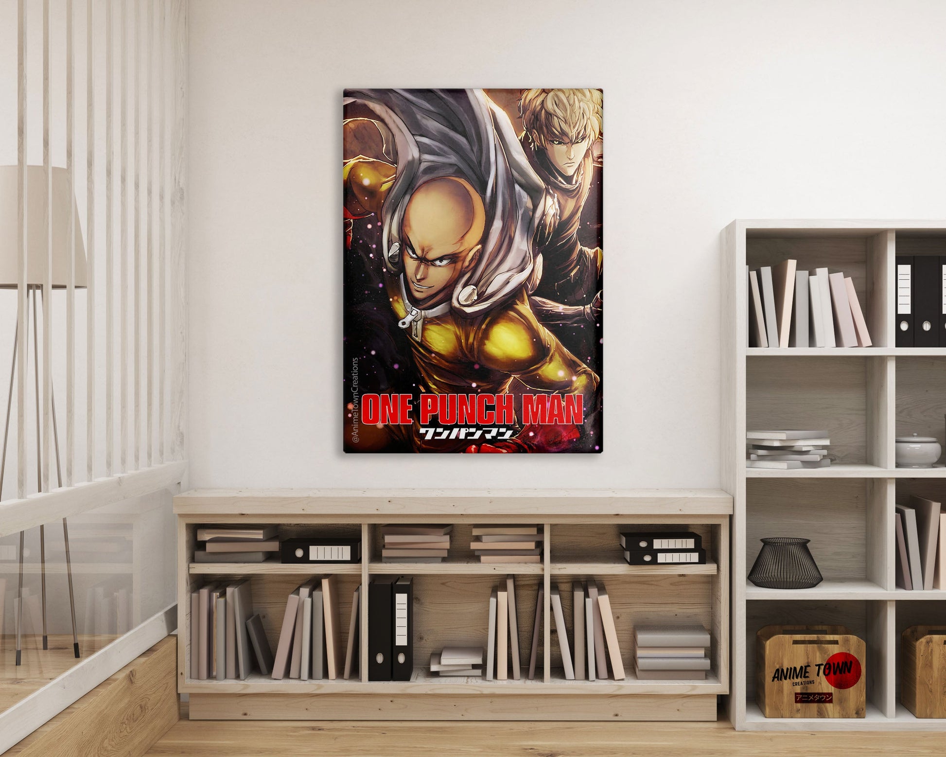 Anime Town Creations Metal Poster One Punch Man 11" x 17" Home Goods - Anime One Punch Man Metal Poster