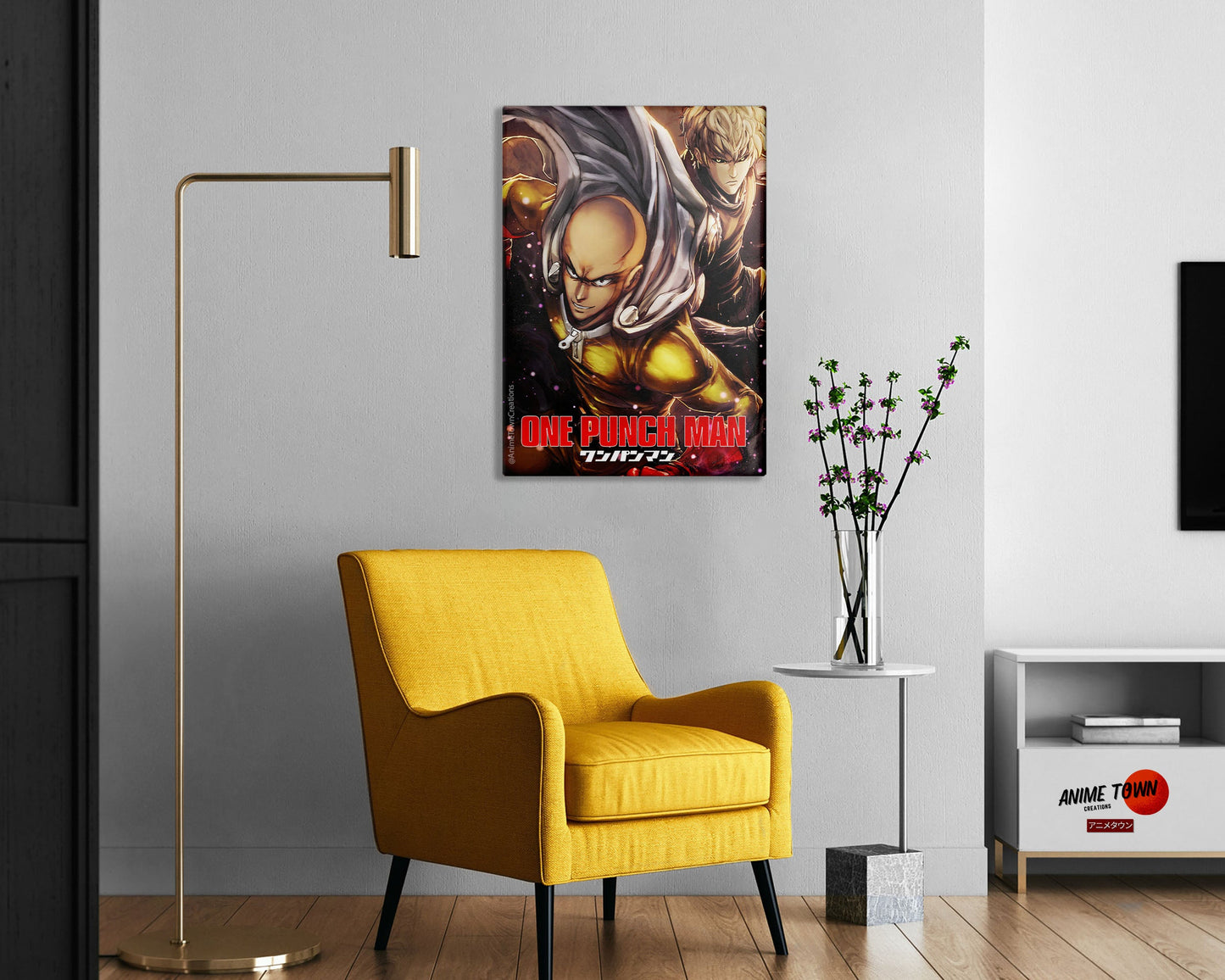 Anime Town Creations Metal Poster One Punch Man 16" x 24" Home Goods - Anime One Punch Man Metal Poster