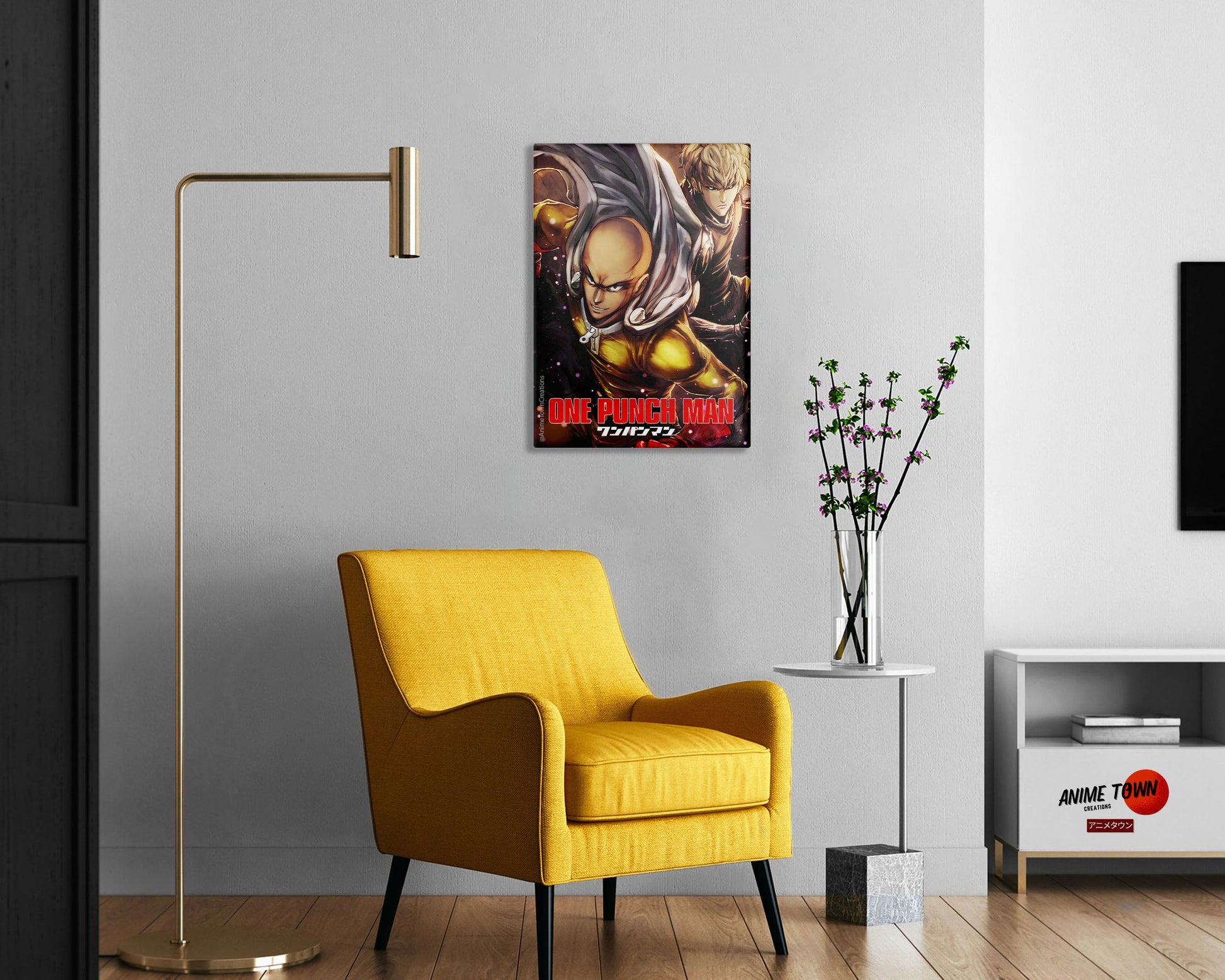 Anime Town Creations Metal Poster One Punch Man 24" x 36" Home Goods - Anime One Punch Man Metal Poster