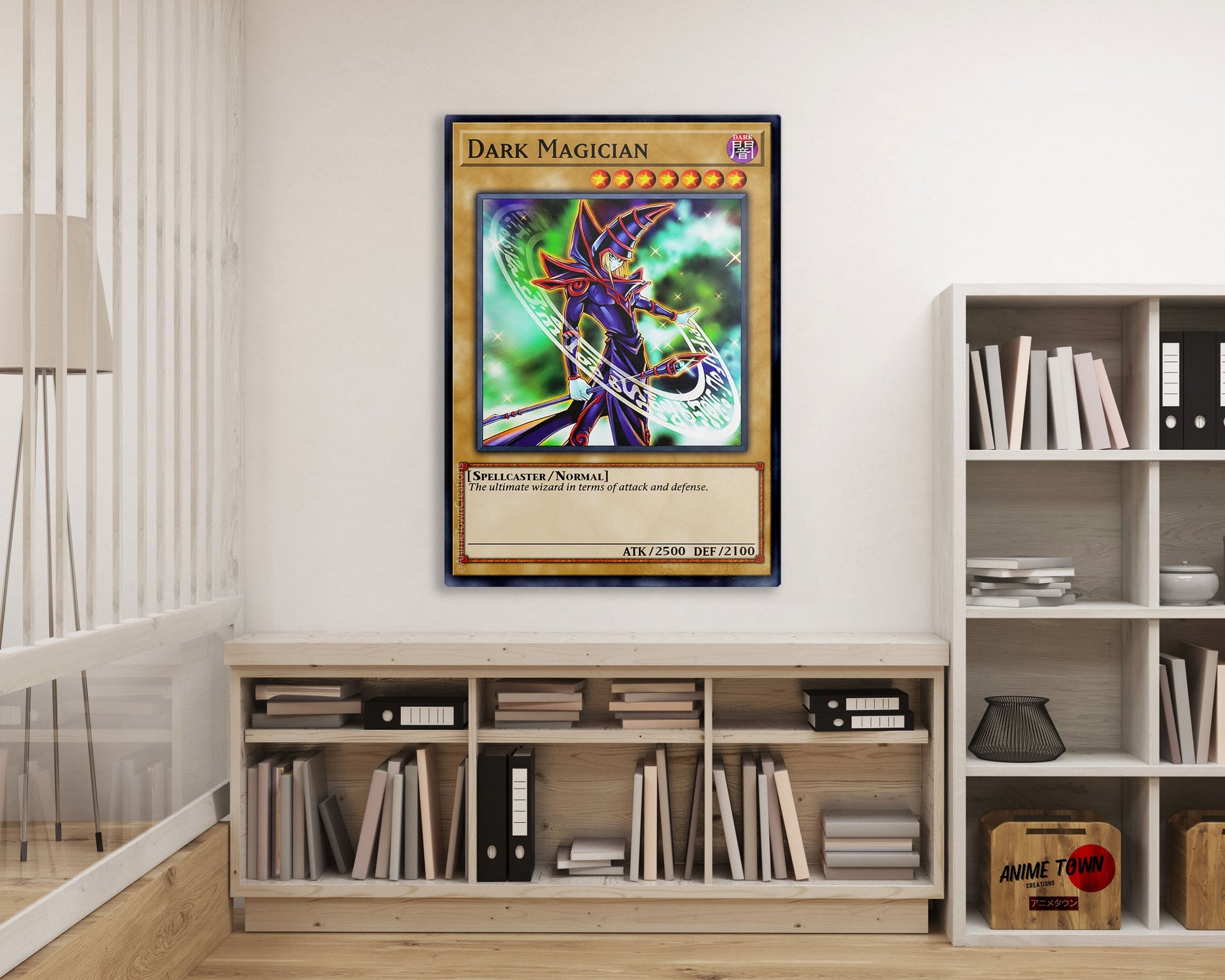 Anime Town Creations Metal Poster Yugioh Dark Magician 1st Edition Card 16" x 24" Home Goods - Anime Yu-Gi-Oh Metal Poster