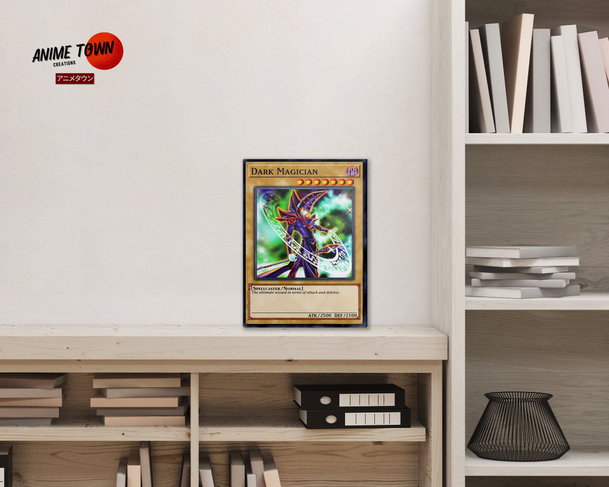 Anime Town Creations Metal Poster Yugioh Dark Magician 1st Edition Card 5" x 7" Home Goods - Anime Yu-Gi-Oh Metal Poster