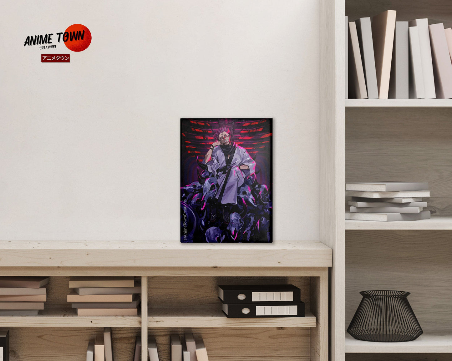 Anime Town Creations Metal Poster Jujutsu Kaisen Sukuna Malevolent Shrine 5" x 7" Home Goods - Anime Jujutsu Kaisen Metal Poster