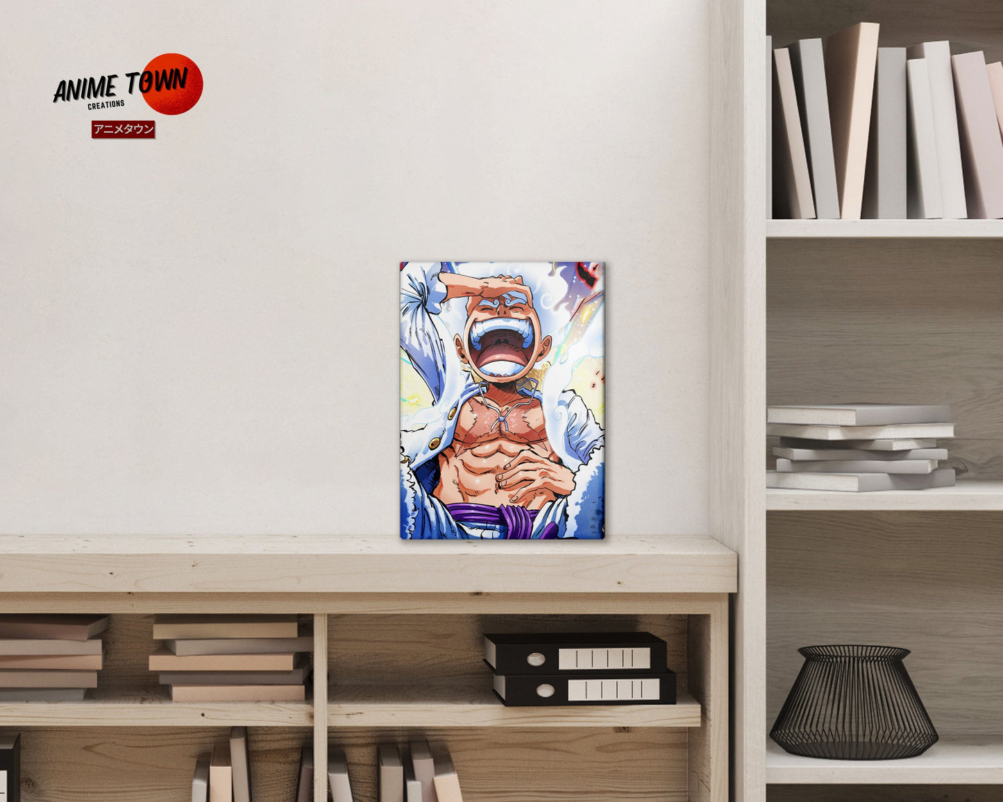 Anime Town Creations Metal Poster One Piece Luffy Gear 5 Awakening 5" x 7" Home Goods - Anime One Piece Metal Poster