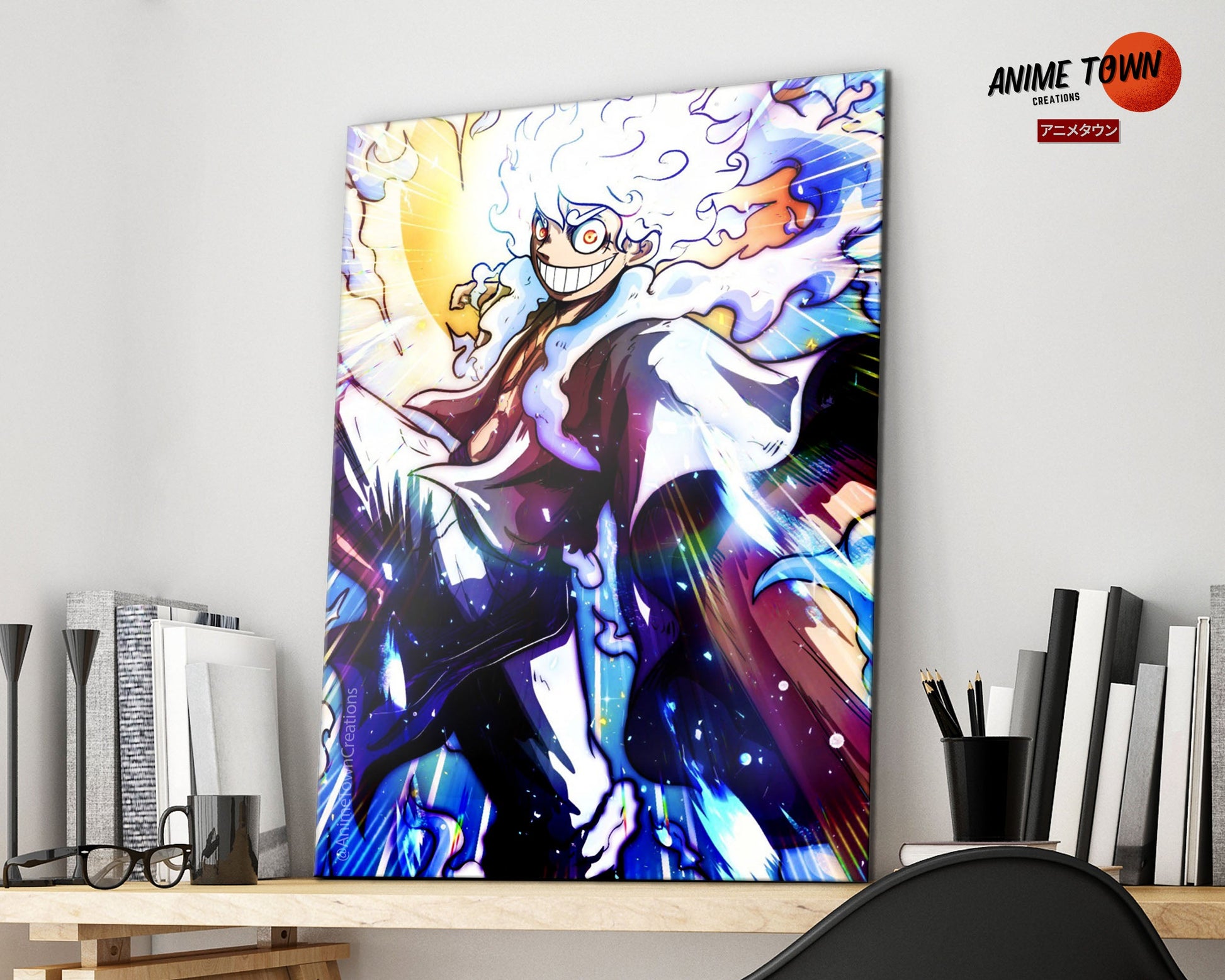 Anime Town Creations Metal Poster One Piece Luffy Gear 5 Release 16" x 24" Home Goods - Anime One Piece Metal Poster