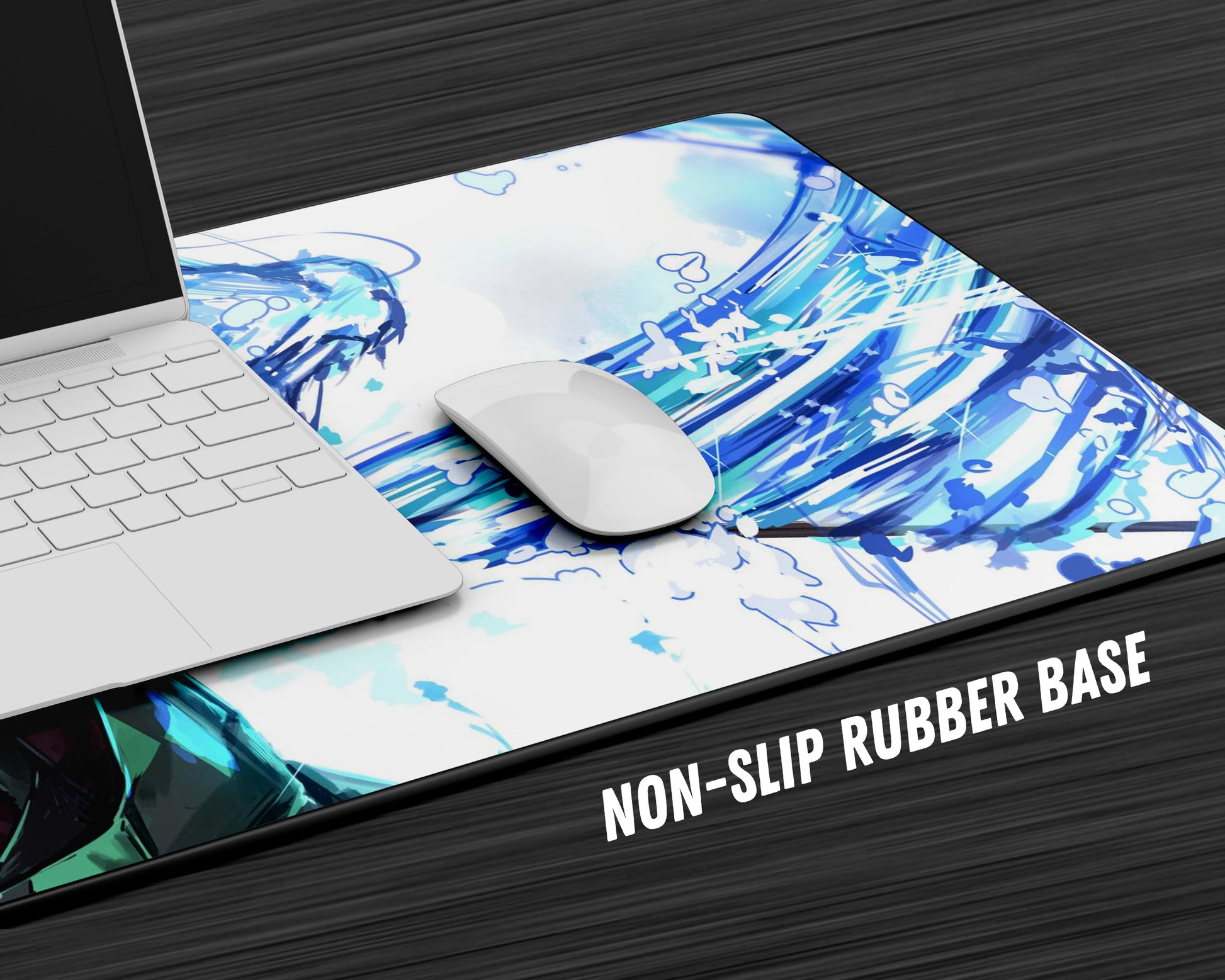 Anime Town Creations Mouse Pad Demon Slayer Tanjiro Water Breathing Style Gaming Mouse Pad Accessories - Anime Demon Slayer Gaming Mouse Pad