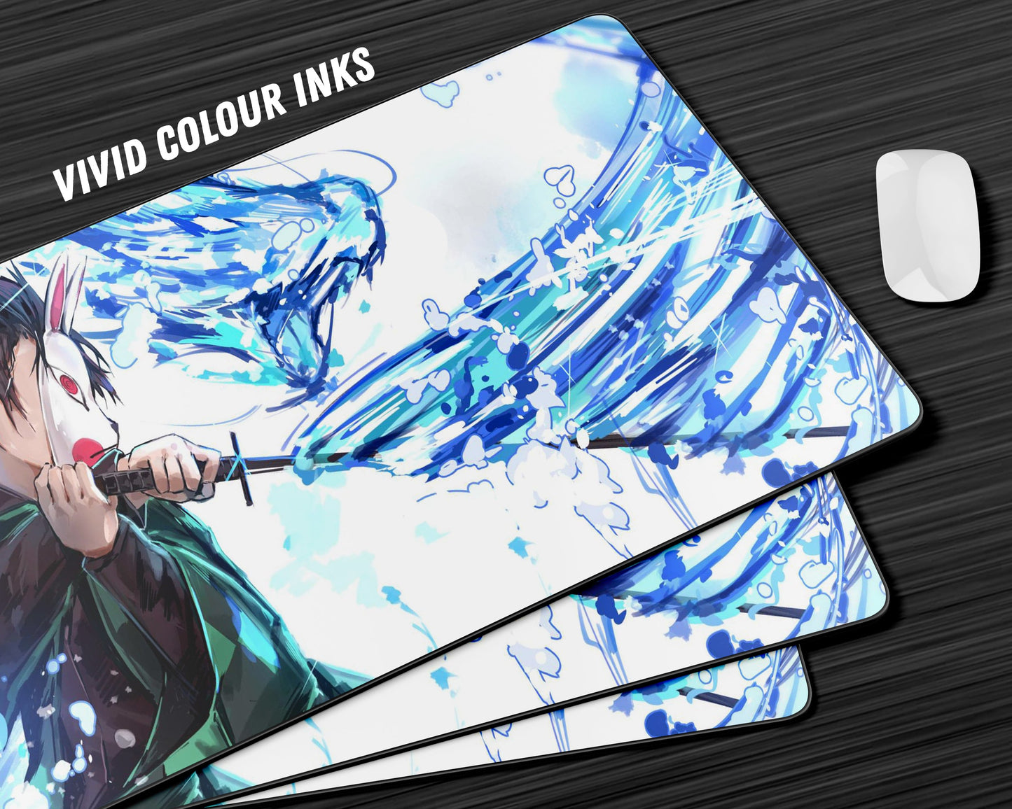 Anime Town Creations Mouse Pad Demon Slayer Tanjiro Water Breathing Style Gaming Mouse Pad Accessories - Anime Demon Slayer Gaming Mouse Pad