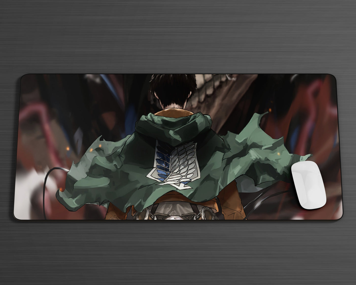 Anime Town Creations Mouse Pad Attack on Titan Levi Ackerman Gaming Mouse Pad Accessories - Anime Attack on Titan Gaming Mouse Pad