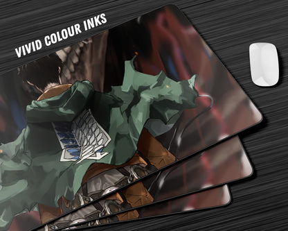 Anime Town Creations Mouse Pad Attack on Titan Levi Ackerman Gaming Mouse Pad Accessories - Anime Attack on Titan Gaming Mouse Pad